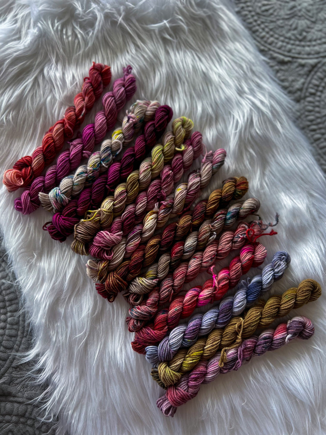 Untraveled Road /// OOAK Minis Collection - Ruby and Roses Yarn - Hand Dyed Yarn