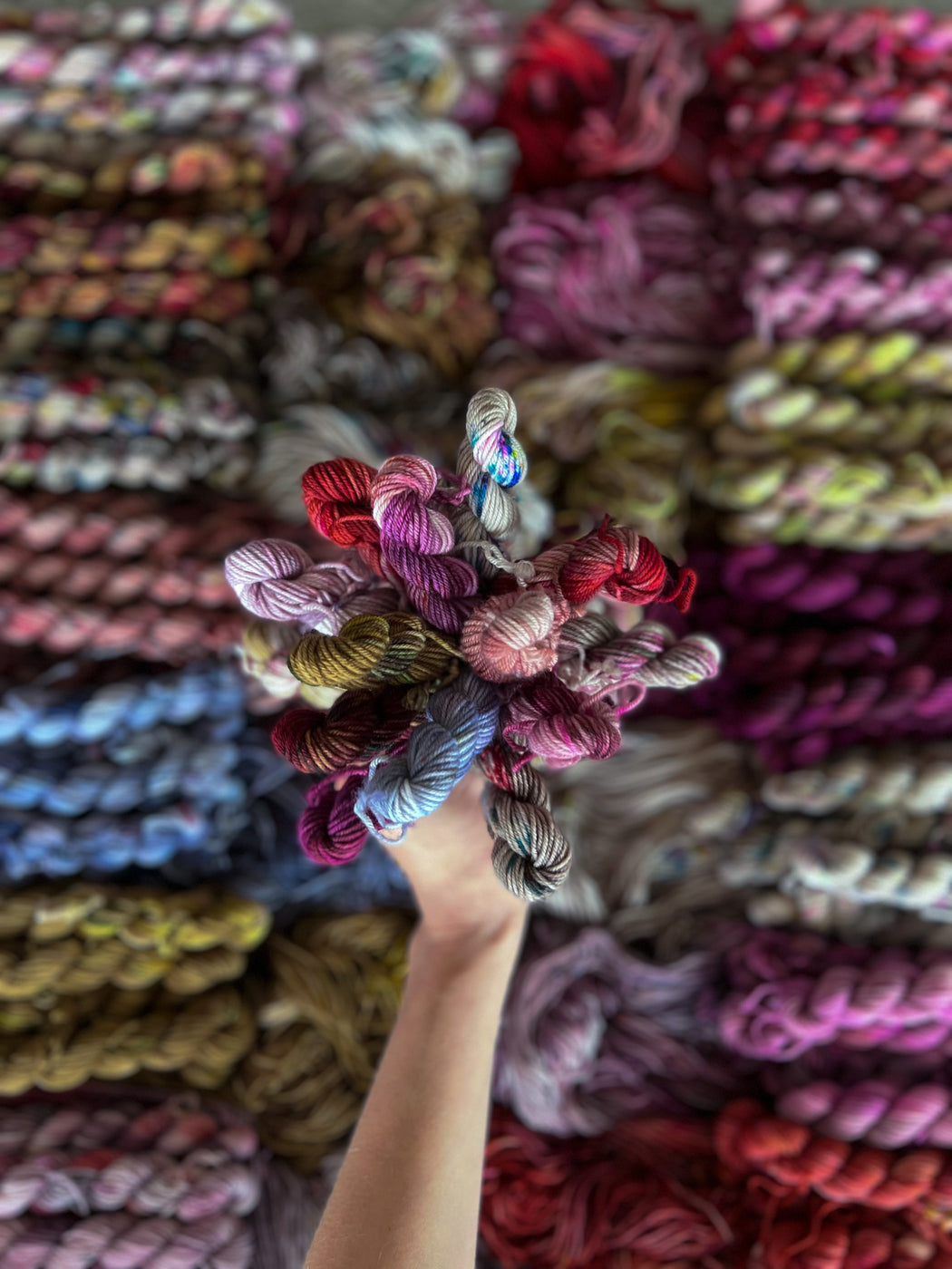 Untraveled Road /// OOAK Minis Collection - Ruby and Roses Yarn - Hand Dyed Yarn