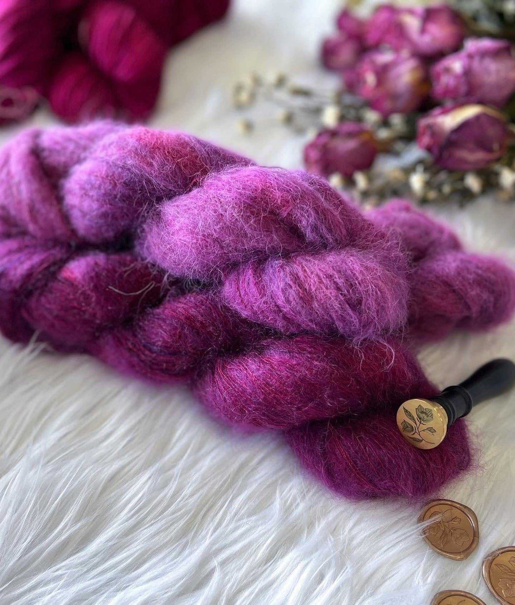 Wax Seal - Ruby and Roses Yarn - Hand Dyed Yarn