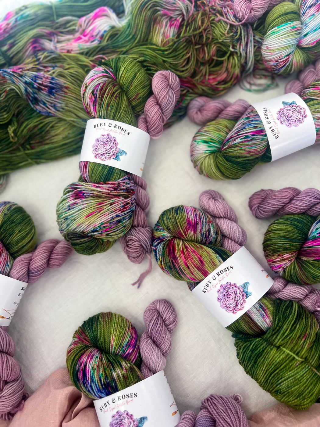 Whispering Pines /// Sock Set - Ruby and Roses Yarn - Hand Dyed Yarn