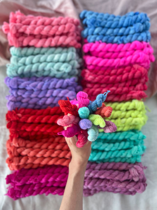 Yarn-ary Flight No. 3 - Ruby and Roses Yarn - Hand Dyed Yarn